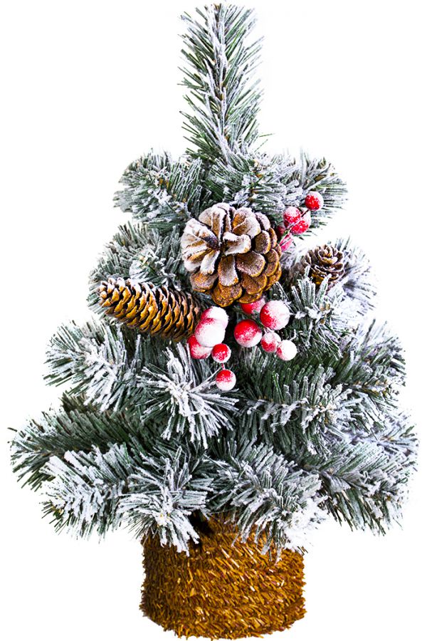 Искусственная Ель Эва заснеженная от 40 до 60 см 23040-23060-SN