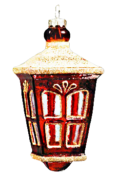 Фонарь Старинный красно-золотой GLD447