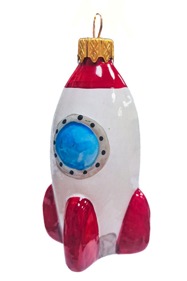 Елочная игрушка Космическая ракета Ф775